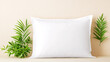 © eaglesky - Discover how to enhance your bedroom decor using a simple white pillow paired with vibrant greenery for a tranquil and stylish ambiance