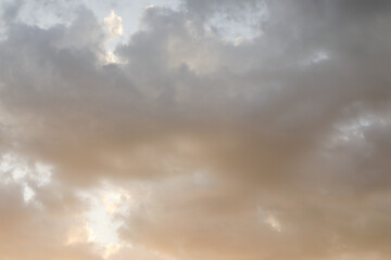 Wall Mural - beautiful view of sky with fluffy clouds
