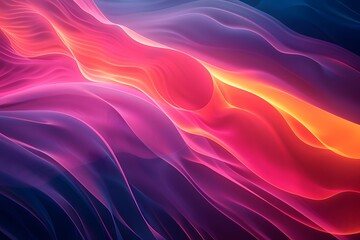 Poster - Vibrant Waves of Color in Abstract Flowing Design