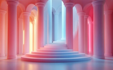 Poster - Dynamic futuristic background featuring colorful deatailed shapes.