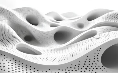 Poster - The background of the 3D render is dynamic and futuristic.