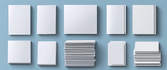 Poster - An isolated fly white paper sheet is against a transparent background in modern style. It shows a realistic office paperwork piece falling to the ground.