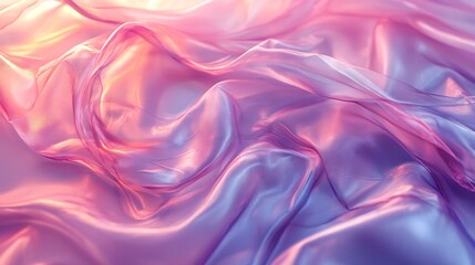 Poster - Semitransparent plastic film texture shades of pale pink lending a soft and feminine touch with intricate folds and highlights throughout