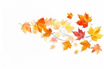 Wall Mural - Falling autumn backgrounds falling leaves.