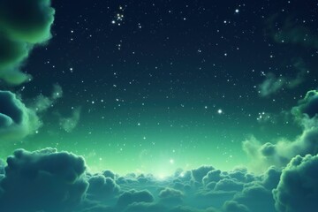 Wall Mural - green night sky night sky backgrounds.