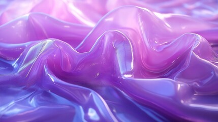 Poster - White transparent plastic film wrap soft lavender tones adding a calming pastel touch to the texture with light folds and reflections for an elegant background