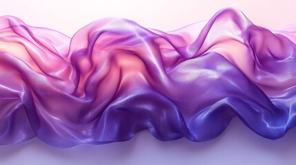 Poster - White transparent plastic film wrap soft lavender tones adding a calming pastel touch to the texture with light folds and reflections for an elegant background