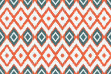 Canvas Print - Traditional ethnic, ikat,  geometric, ethnic,culture, fabric pattern for textiles,rugs,wallpaper,clothing,sarong,batik,wrap,embroidery,print,background, illustration, cover