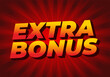 © Adipra - Extra bonus. Text effect in 3D style for social media or promotional ads