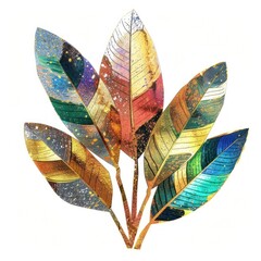 Wall Mural - Plant shape collage cutouts accessories accessory jewelry.