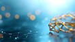 © maesarin - Creative round technology backdrop with polygonal shapes and digital connections representing big data processing and tech innovation in 3D rendering
