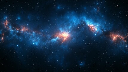Wall Mural - universe background with stars and galaxies in the night sky