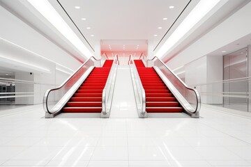 Poster - Shopping mall architecture staircase building. Image .