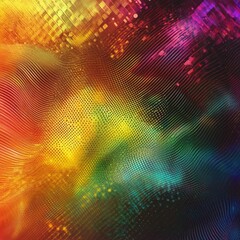 Aufkleber - Abstract colorful wave pattern on dark background