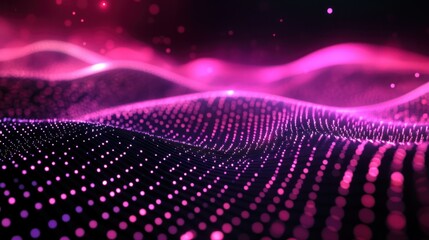Poster - Data technology background. Abstract background. Connecting dots and lines on dark background. 3D rendering. 4k.