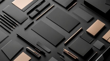 Fototapete - A graphic design model that emphasizes clean, modern design elements and realistic textures, demonstrating the potential of creative resources.