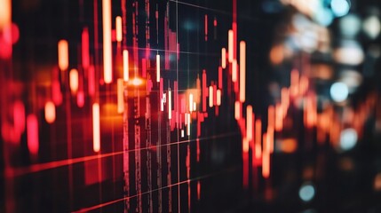 Poster - Abstract Financial Data Visualization Background