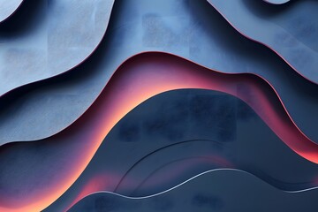 Wall Mural - Abstract Waves of Color and Light in a Modern Design