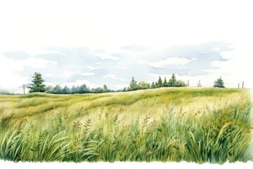 Wall Mural - Grassland landscape outdoors nature.