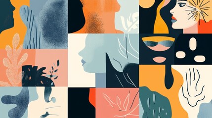 Poster - A set of digital illustrations with modern and abstract designs, perfect for enhancing your visual projects and creative work.