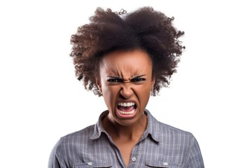 Canvas Print - Portrait shouting adult angry.