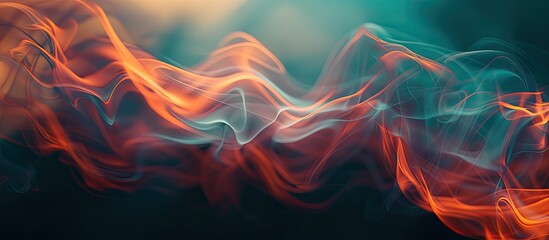 Sticker - Abstract blurry image of a flame with heat distortion providing a copy space image