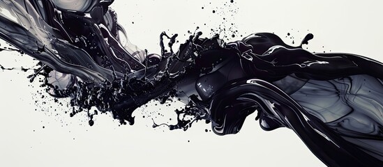 Poster - Dark ink has been used to create a backdrop with copy space image