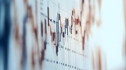 A detailed close-up of a revenue chart showing profit distribution across quarters