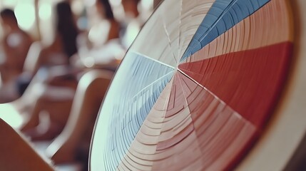 Aufkleber - A zoomed-in view of a pie chart displaying regional market share at a corporate strategy event