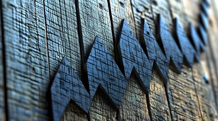 Aufkleber - A macro view of a bar chart showing increasing returns from Ethereum mining during a global blockchain conference