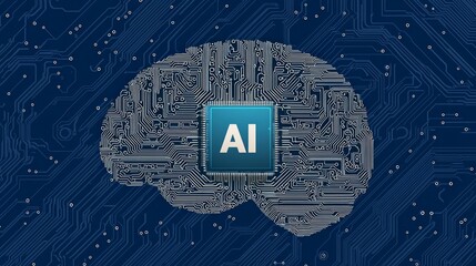 a brain-shaped circuit board with an text 