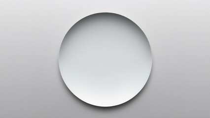 Poster - A simple white circle on a gray background.
