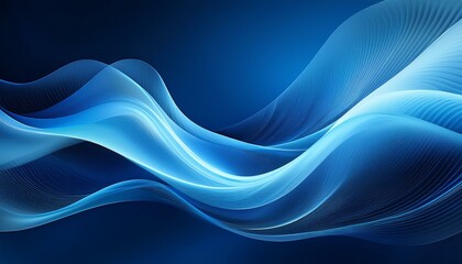 Wall Mural - an abstract blue wave background in the style of dynamic color contrasts smokey background elegant abstraction
