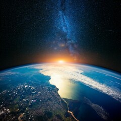 Wall Mural - earthrise from space