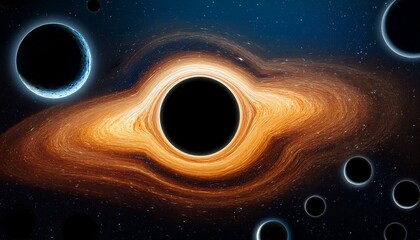 Wall Mural - high quality image of a background featuring black holes
