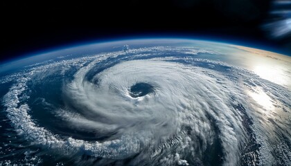 Wall Mural - hurricane viewed from space
