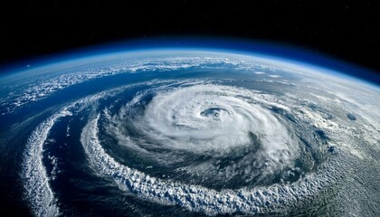 Wall Mural - hurricane viewed from space