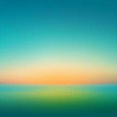 Wall Mural - simple green blue with gradient sunset blured background for summer design