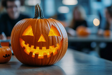 Wall Mural - halloween at work concept created with generative ai