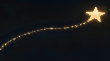 Poster - A clean, glowing star symbol at the top of a line graph, representing rapid financial growth, no background