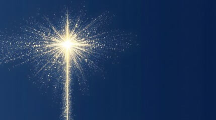 Wall Mural - A shooting star icon symbolizing a rising performer, integrated into a growth chart with sharp lines, no background