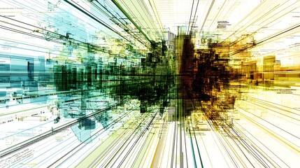 Poster - A high-definition cluster segment chart with sharp lines and clear divisions, each section representing a distinct market segment, no background