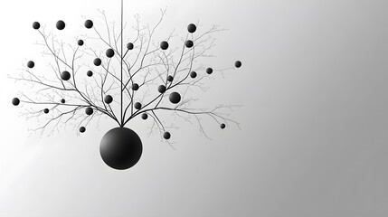Poster - A clean and simple decision tree model with clear branches and nodes, symbolizing decision-making processes in business, no background