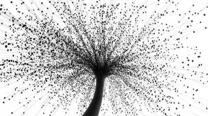 Poster - A clean and simple decision tree model with clear branches and nodes, symbolizing decision-making processes in business, no background