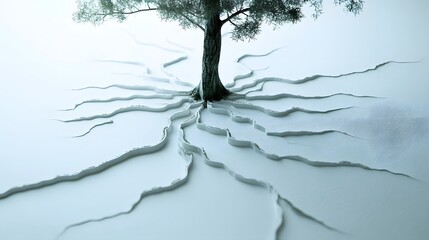 Poster - A close-up of a decision tree model with sharp lines, each node representing a key business decision, no background