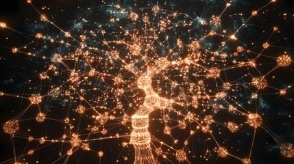 Poster - A glowing decision tree diagram, with distinct nodes and branching paths, representing a complex decision-making process, no background