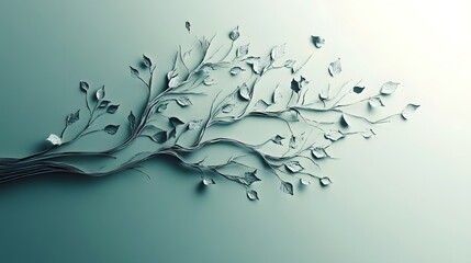 Poster - A clean and modern decision tree model, with sharp angles and defined branches, representing key business choices, no background