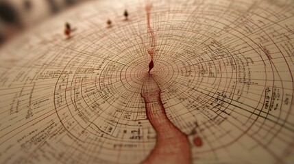 Poster - A detailed close-up of a decision tree model with intricate nodes, representing complex decision-making in data analysis, no background
