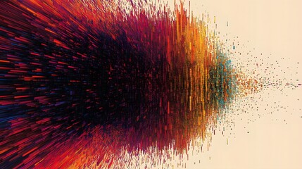 Poster - A close-up of a K-Means clustering model with distinct clusters in vibrant colors, each group clearly separated, no background
