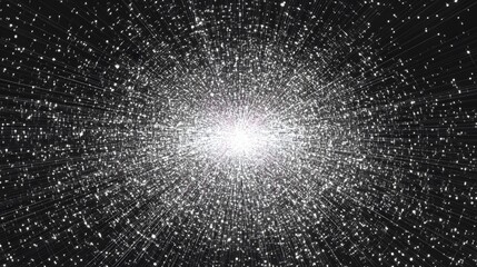 Poster - A zoomed-in K-Means clustering model with sharp divisions, each data point grouped around a distinct centroid, no background